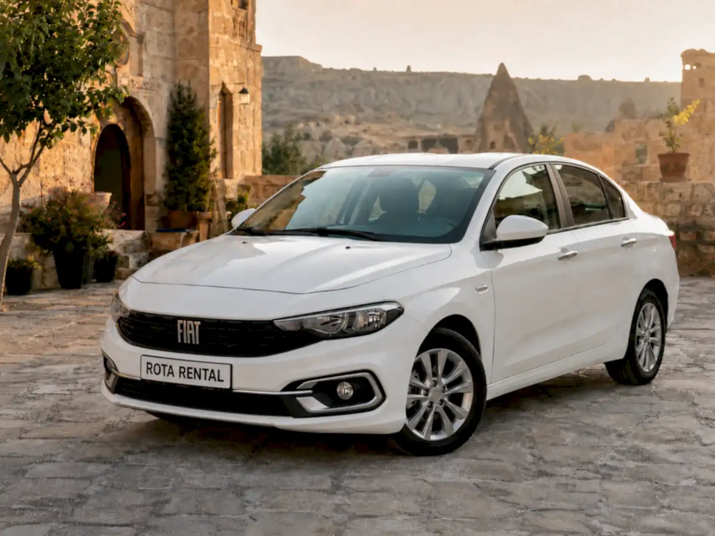 Fiat Egea White Automatic available for Goreme car rental