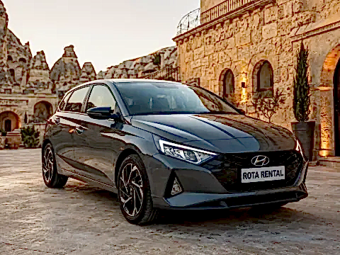 Hyundai i20 Grey Automatic - Hatchback car rental in Kapadokya
