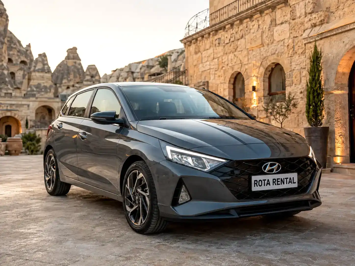Hyundai i20 Grey Automatic available for Goreme car rental