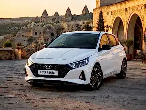 Hyundai i20 White Automatic - Hatchback car rental in Kapadokya