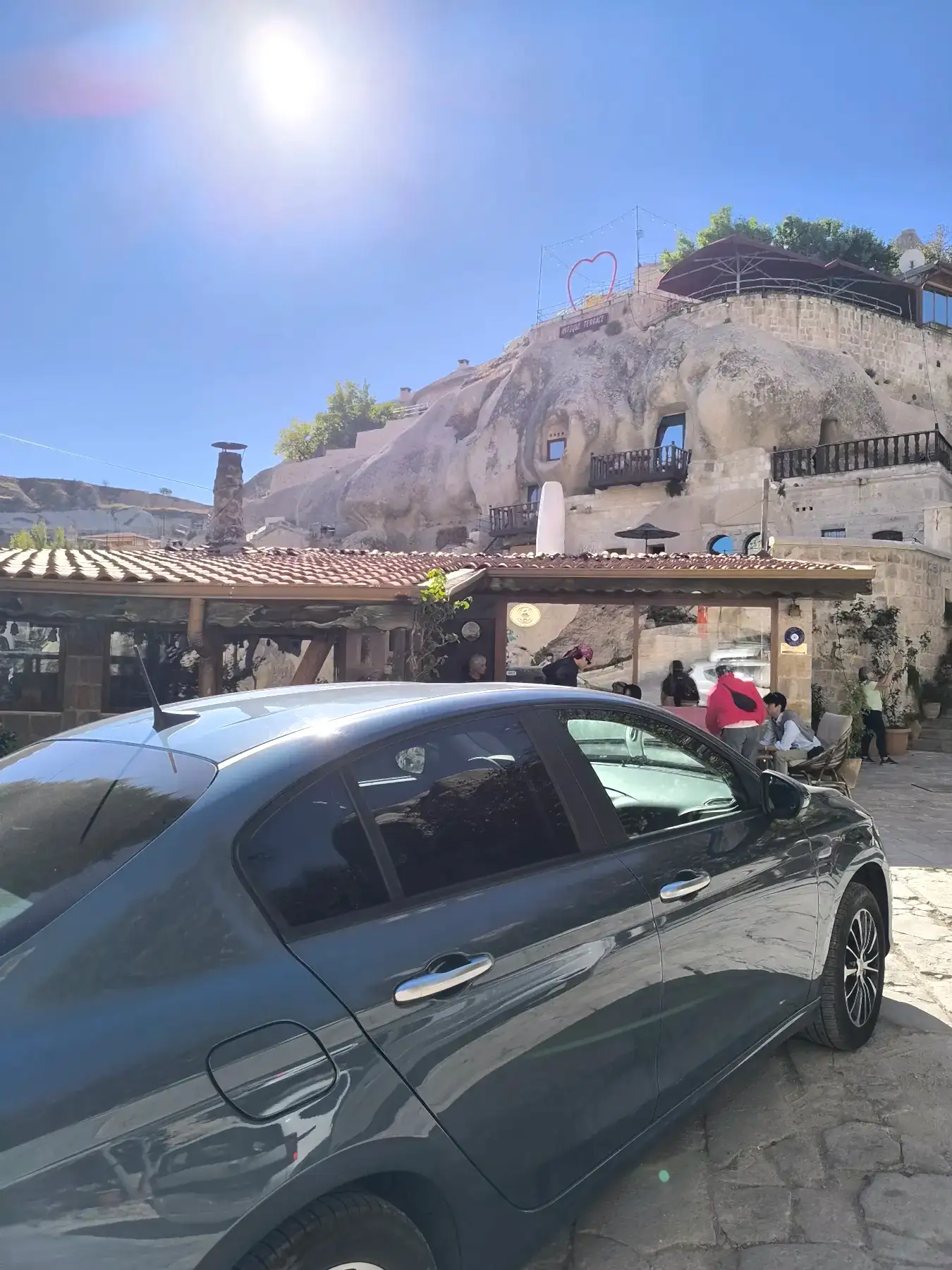 Stone house pickup business view